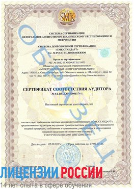 Образец сертификата соответствия аудитора №ST.RU.EXP.00006174-1 Златоуст Сертификат ISO 22000