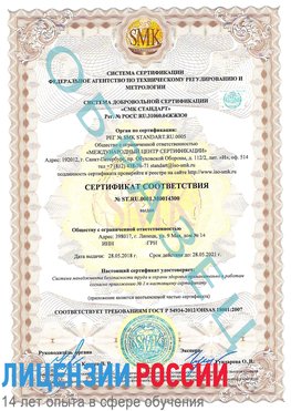 Образец сертификата соответствия Златоуст Сертификат OHSAS 18001