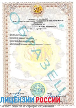 Образец сертификата соответствия (приложение) Златоуст Сертификат ISO 14001